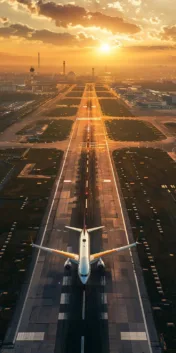 Stock Cake Sunset Airport Departure 1738590553